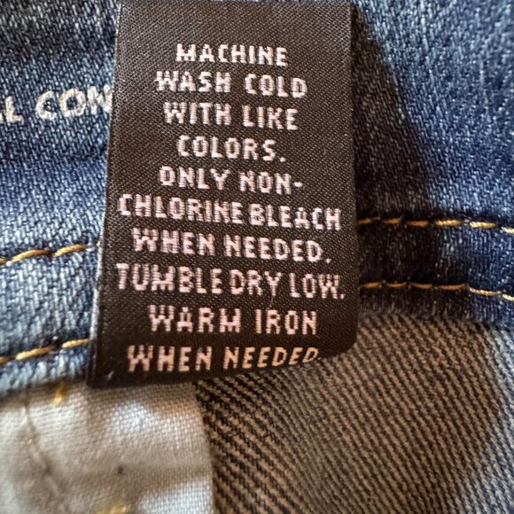 I.N.C. Ankle Length Fringed Denim Cropped Jeans with Button Fly Size 4 - Picture 7 of 7